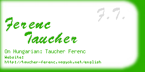 ferenc taucher business card